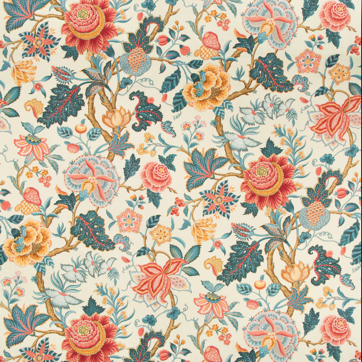 br-793291950-nizam-cotton-print-redblue-brunschwig-fils - BRUNSCHWIG & FILS Fabric