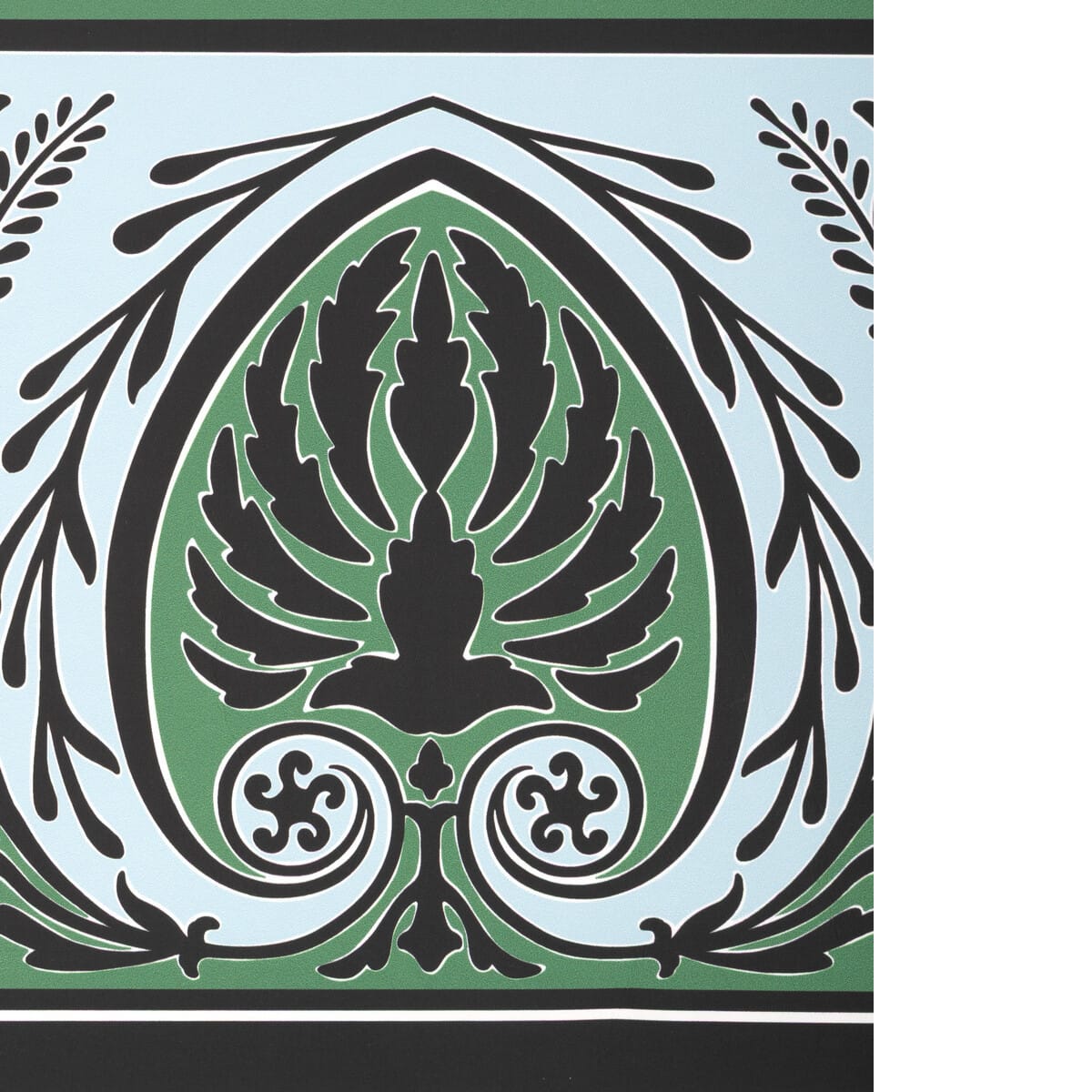 p80251033150-frise-palmette-blue-brunschwig-fils - BRUNSCHWIG & FILS Wallpaper