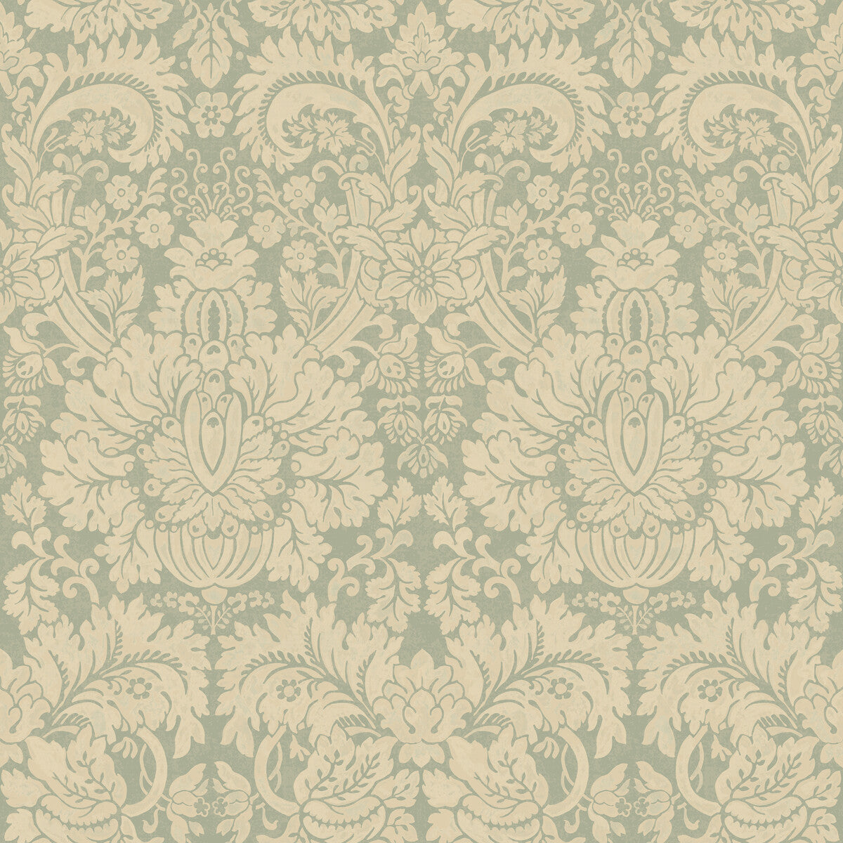 bw4514620-queens-damask-aquamarine-g-p-j-baker - G P & J BAKER Wallpaper