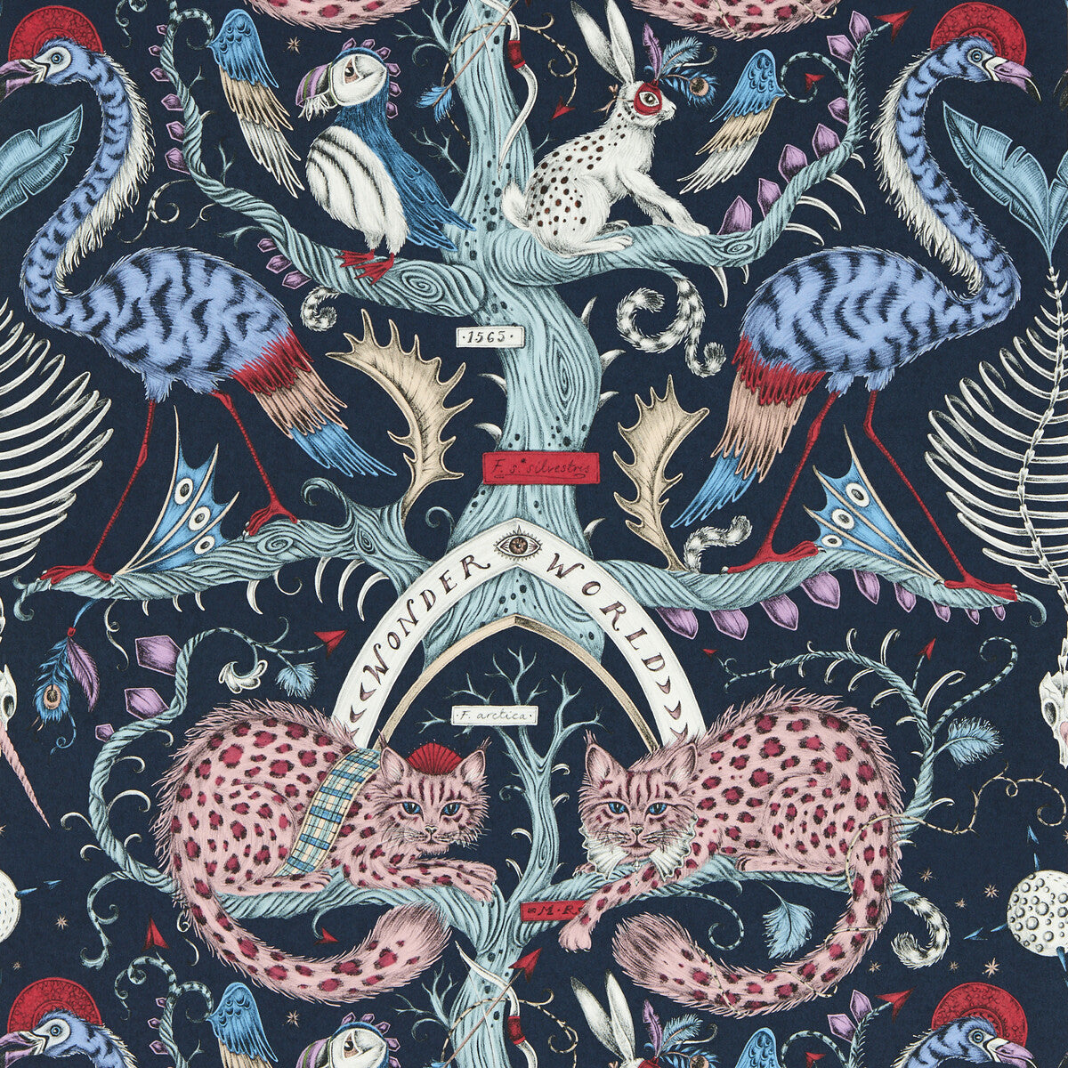 w021901cac0-wonder-world-berry-wp-clarke-and-clarke - CLARKE AND CLARKE Wallpaper
