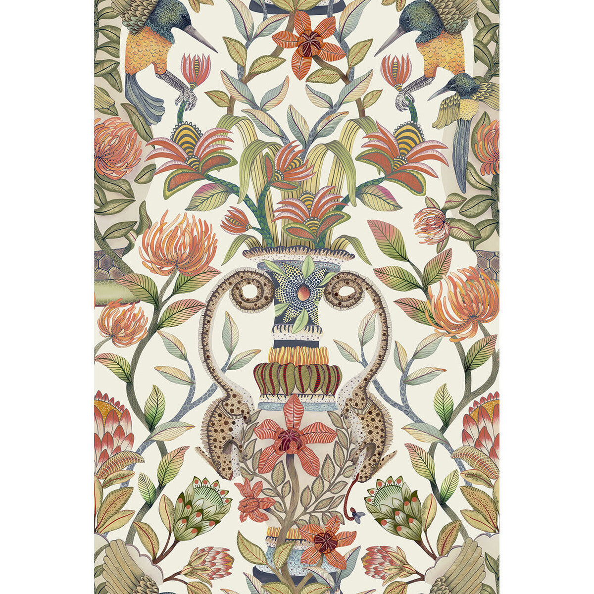11910043cs0-protea-garden-ogrntngrnwht-cole-son - COLE & SON Wallpaper