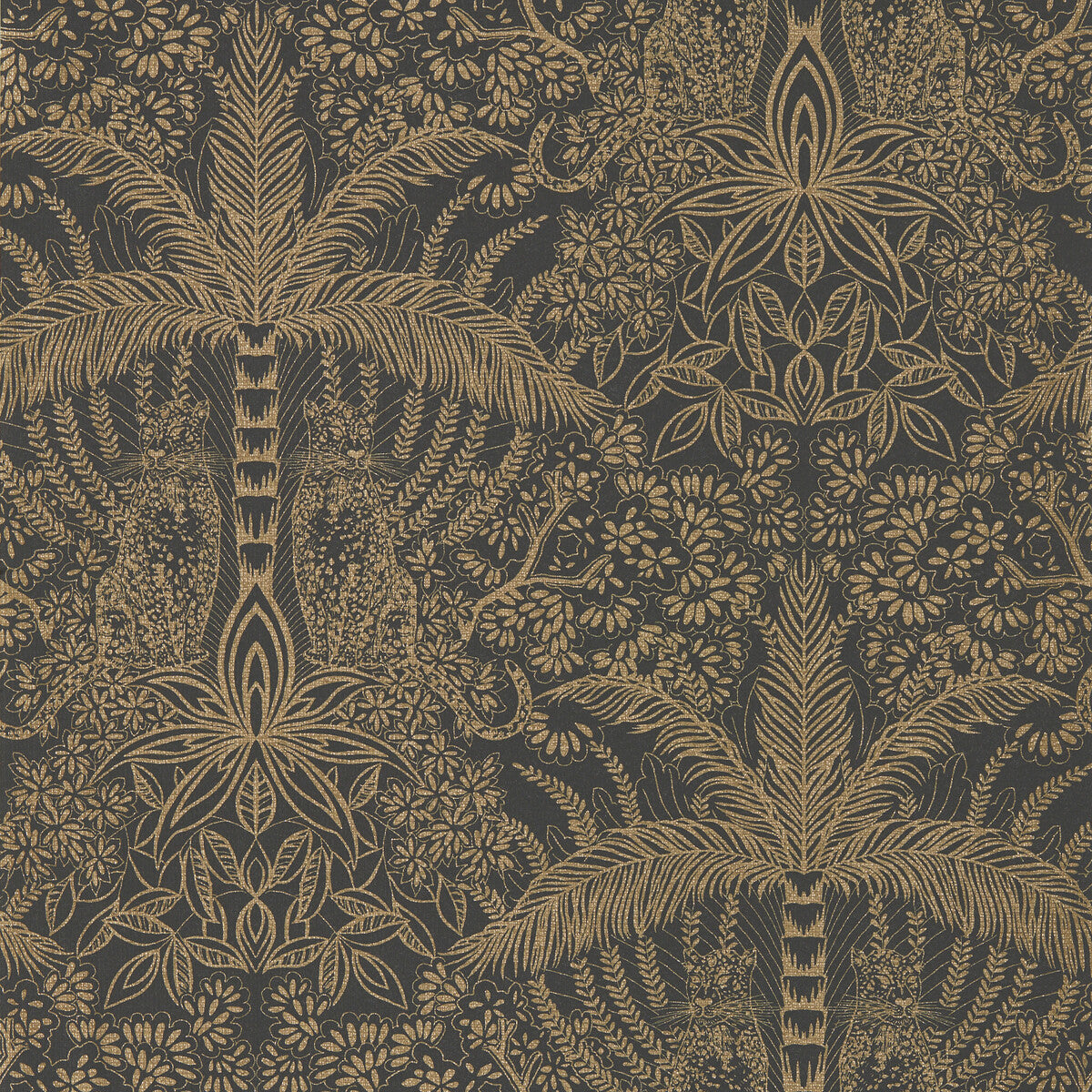 w014101cac0-leopardo-antiquenoir-wp-clarke-and-clarke - CLARKE AND CLARKE Wallpaper