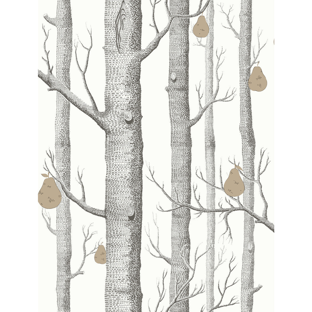 955027cs0-woods-pears-blkwhtbrnz-cole-son - COLE & SON Wallpaper