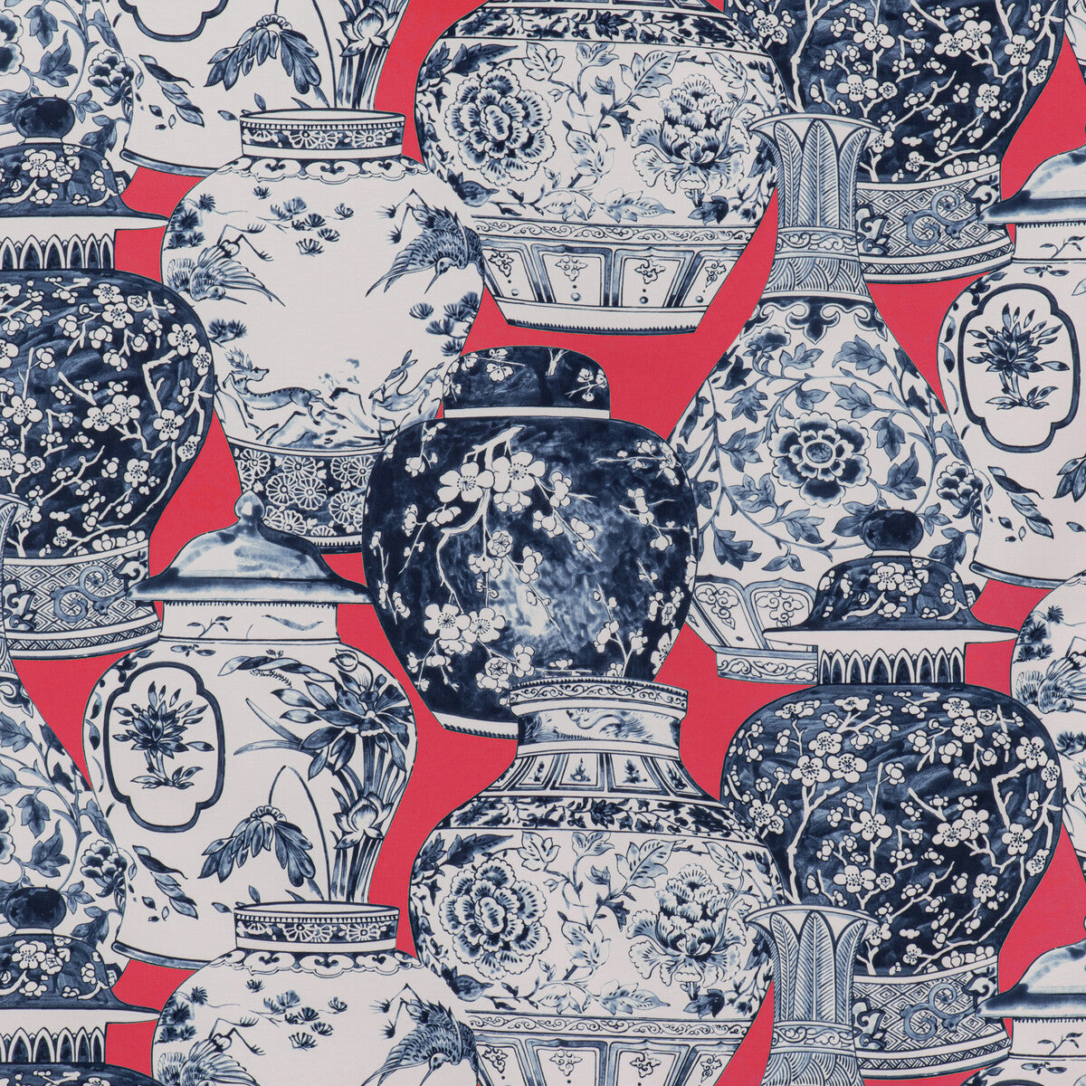 202019419500-pandan-print-chiliblue-lee-jofa - LEE JOFA Fabric