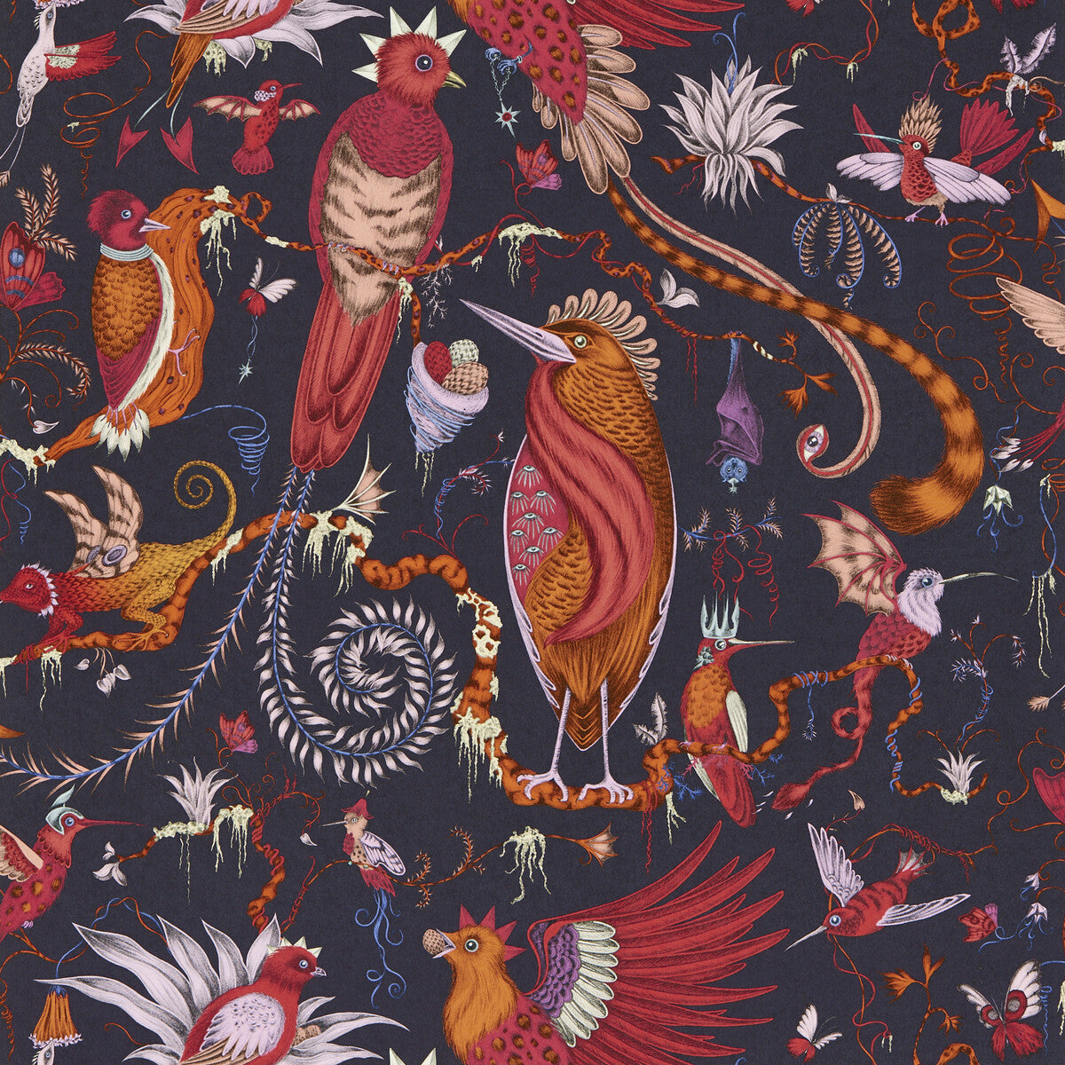 w021704cac0-quetzal-violet-wp-clarke-and-clarke - CLARKE AND CLARKE Wallpaper