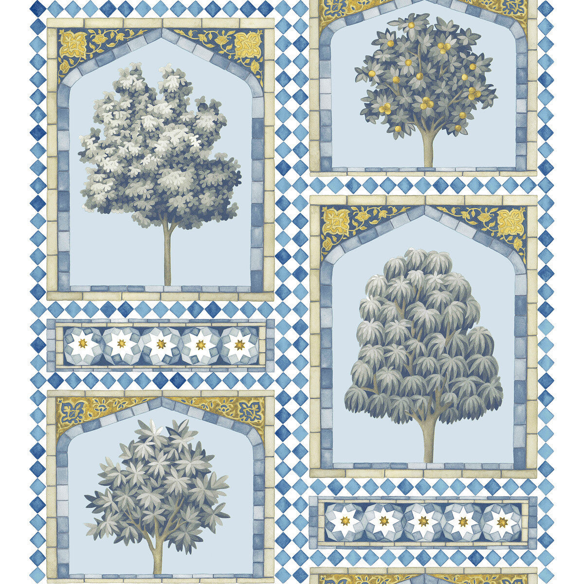 11310029cs0-sultans-palace-china-blue-ochre-cole-son - COLE & SON Wallpaper