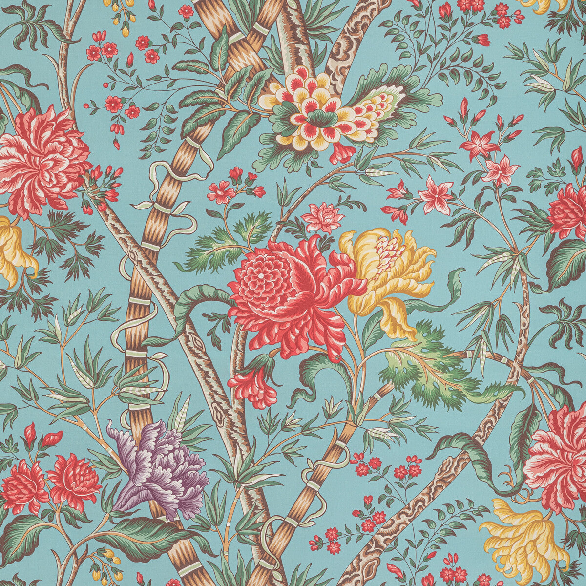 802210013190-luberon-print-aquamulti-brunschwig-fils - BRUNSCHWIG & FILS Fabric