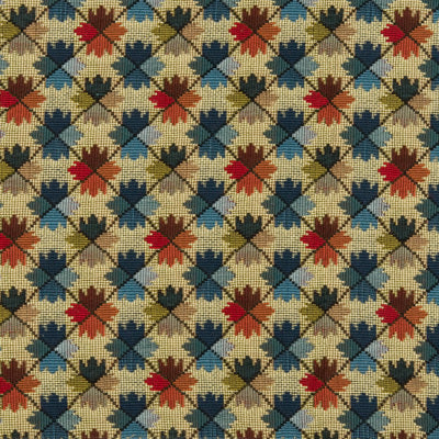 br-89071m210-oatlands-tapestry-bluered-brunschwig-fils - BRUNSCHWIG & FILS Fabric