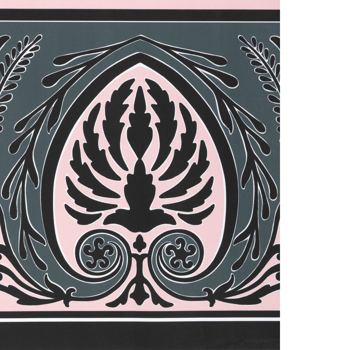 p80251037110-frise-palmette-pink-brunschwig-fils - BRUNSCHWIG & FILS Wallpaper