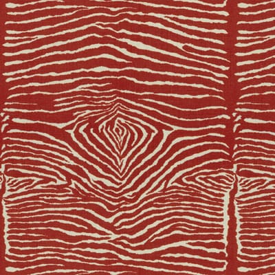 br-79168190-le-zebre-linen-print-red-brunschwig-fils - BRUNSCHWIG & FILS Fabric