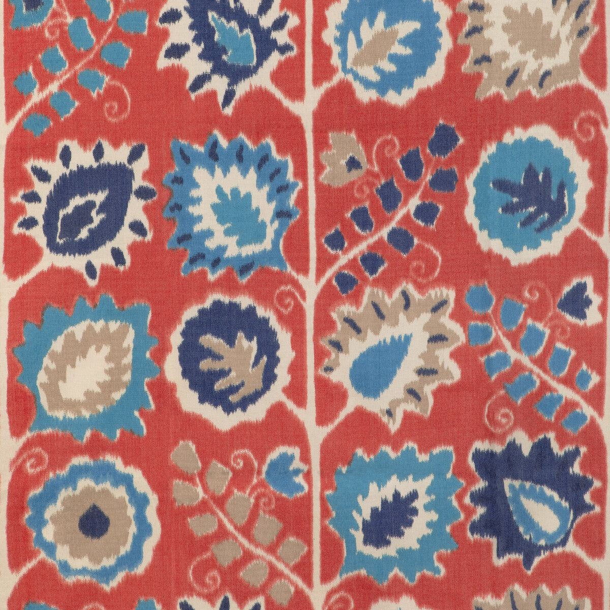 80241281950-rosendal-warp-print-red-brunschwig-fils - BRUNSCHWIG & FILS Fabric