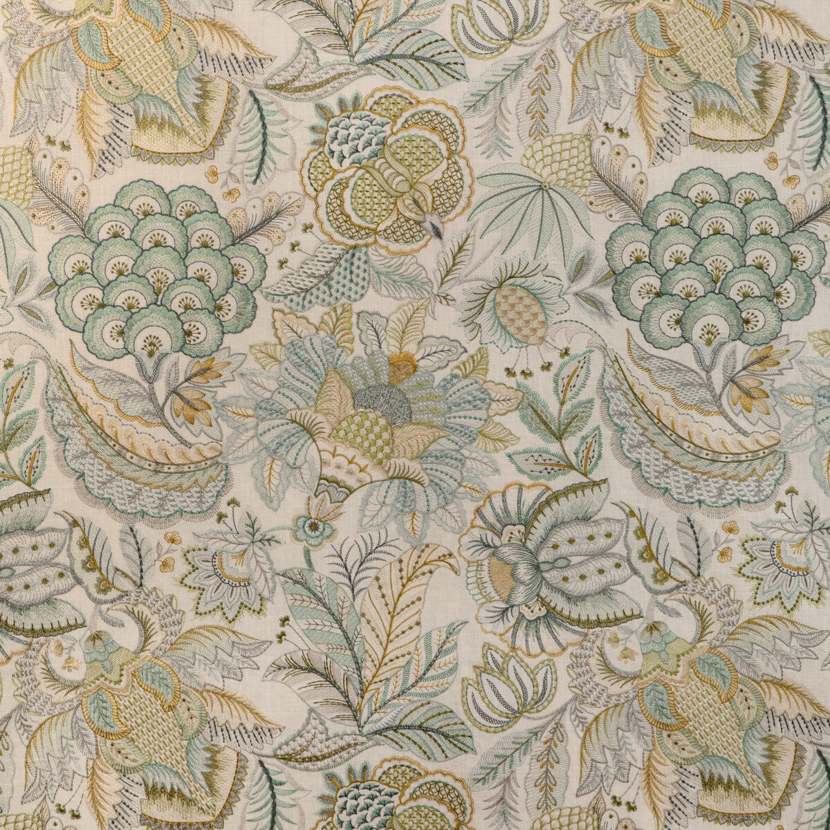 20231453540-eden-emb-aquagold-lee-jofa - LEE JOFA Fabric