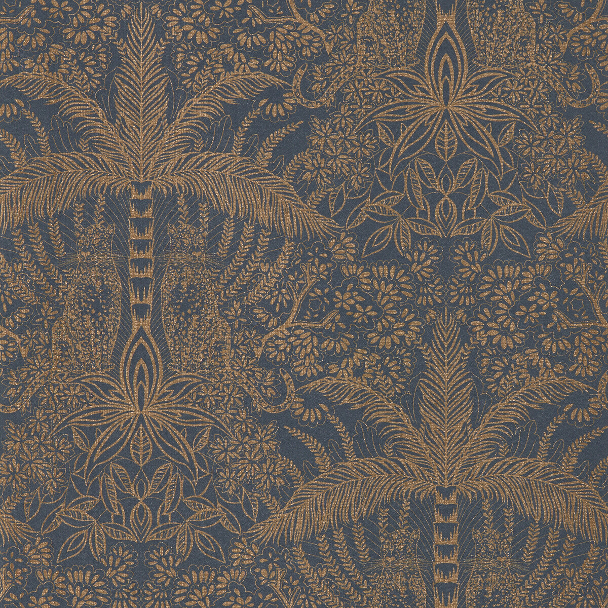 w014102cac0-leopardo-coppermidnight-wp-clarke-and-clarke - CLARKE AND CLARKE Wallpaper