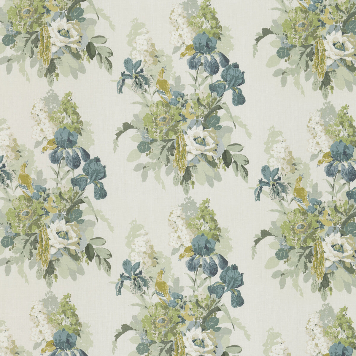 bp1077440-bird-iris-soft-teal-g-p-j-baker - G P & J BAKER Fabric