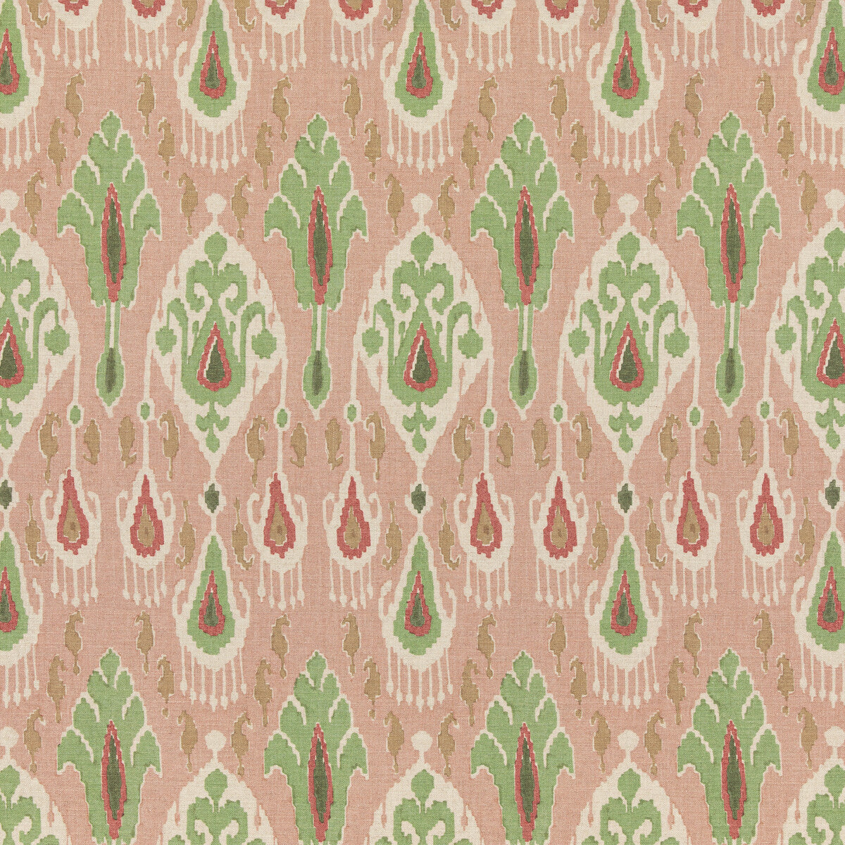 bp1085340-ikat-bokhara-rosegreen-g-p-j-baker - G P & J BAKER Fabric