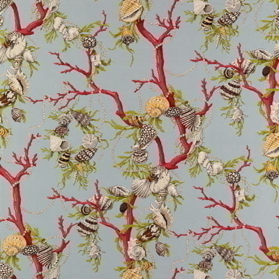 br-797582490-aphrodites-treasures-linen-cotton-print-aquamarine-brunschwig-fils - BRUNSCHWIG & FILS Fabric