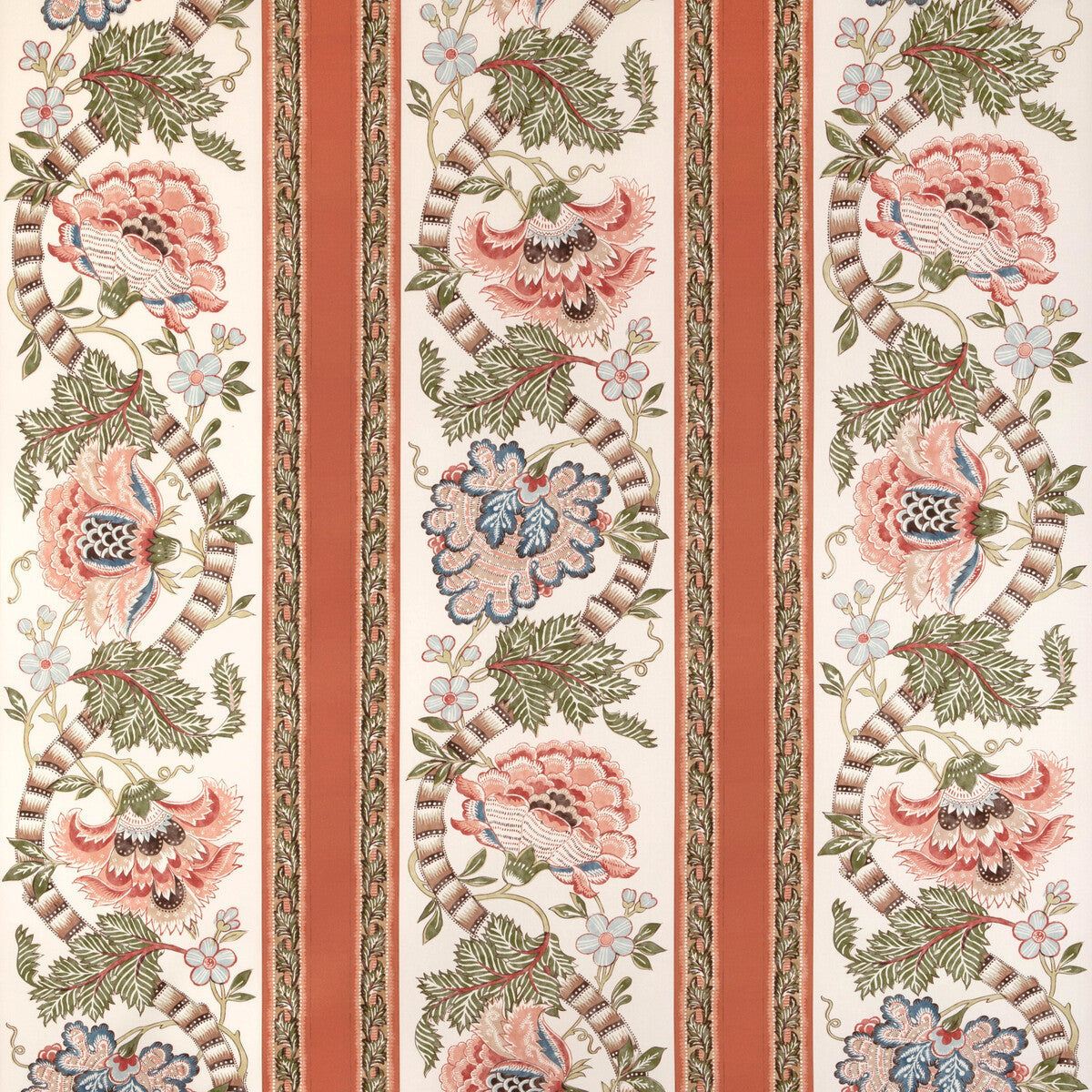 80231063120-lauris-print-apricotsage-brunschwig-fils - BRUNSCHWIG & FILS Fabric