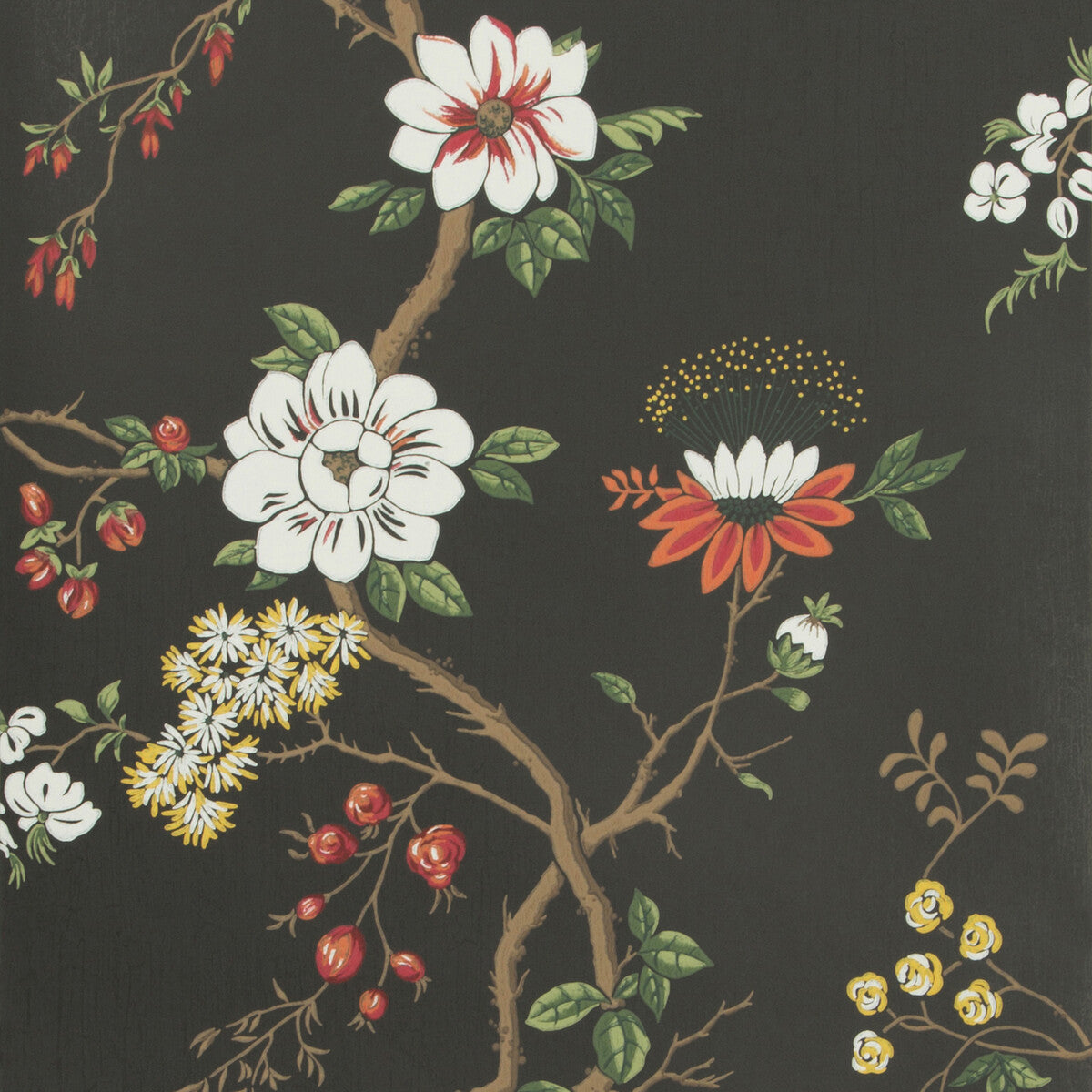 1158026cs0-camellia-whiteredcharco-cole-son - COLE & SON Wallpaper