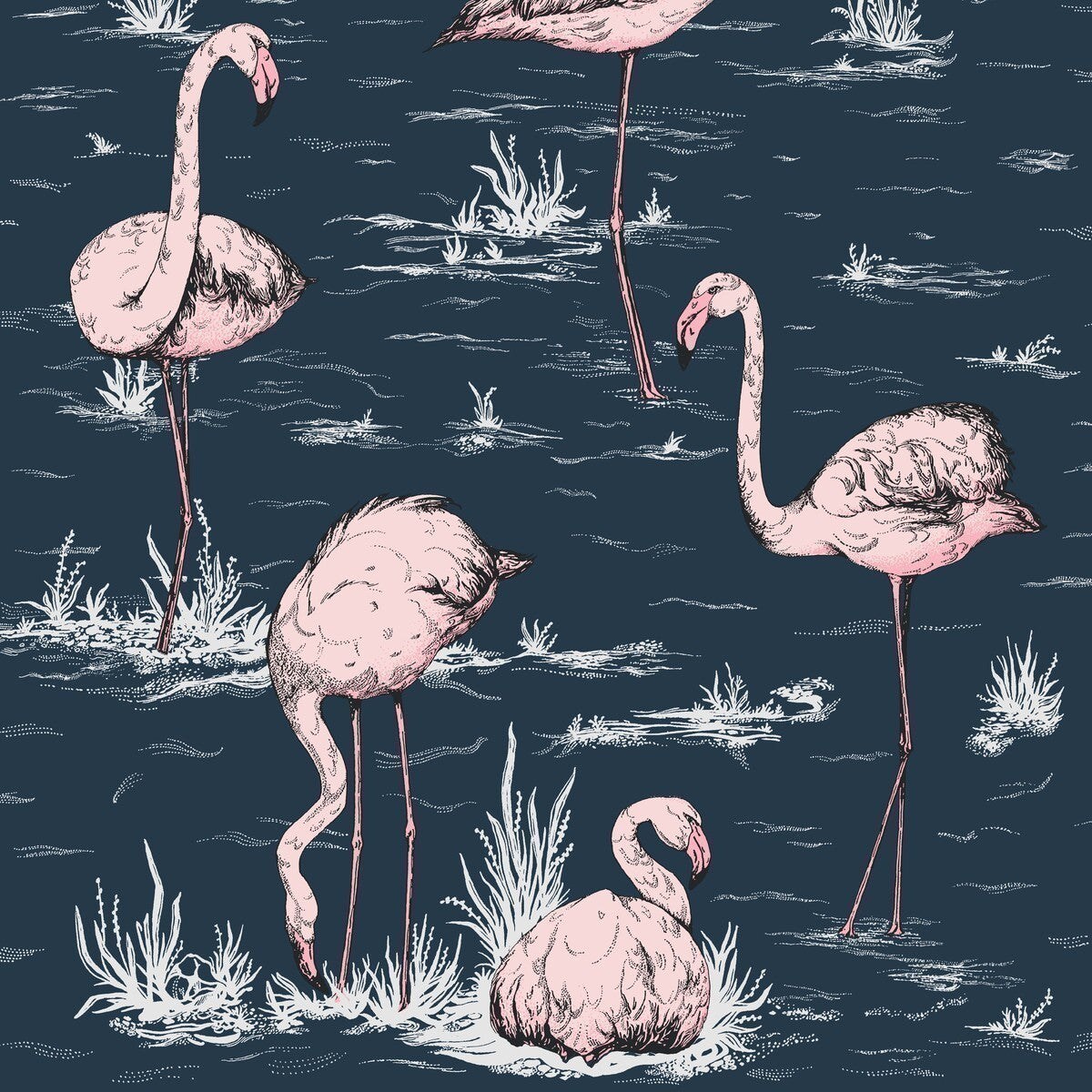 11211041cs0-flamingos-inkplaster-pink-cole-son - COLE & SON Wallpaper