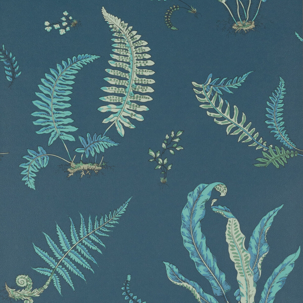 bw4504490-ferns-indigoteal-g-p-j-baker - G P & J BAKER Wallpaper
