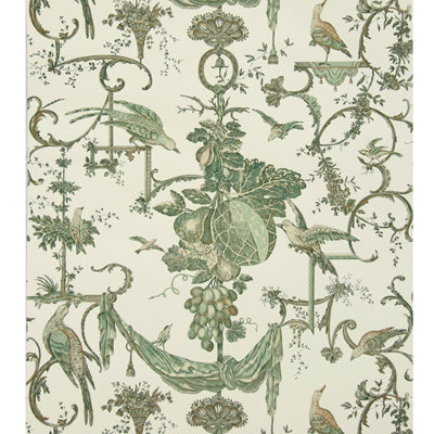 br-693654320-kininvie-leaf-on-white-brunschwig-fils - BRUNSCHWIG & FILS Wallpaper