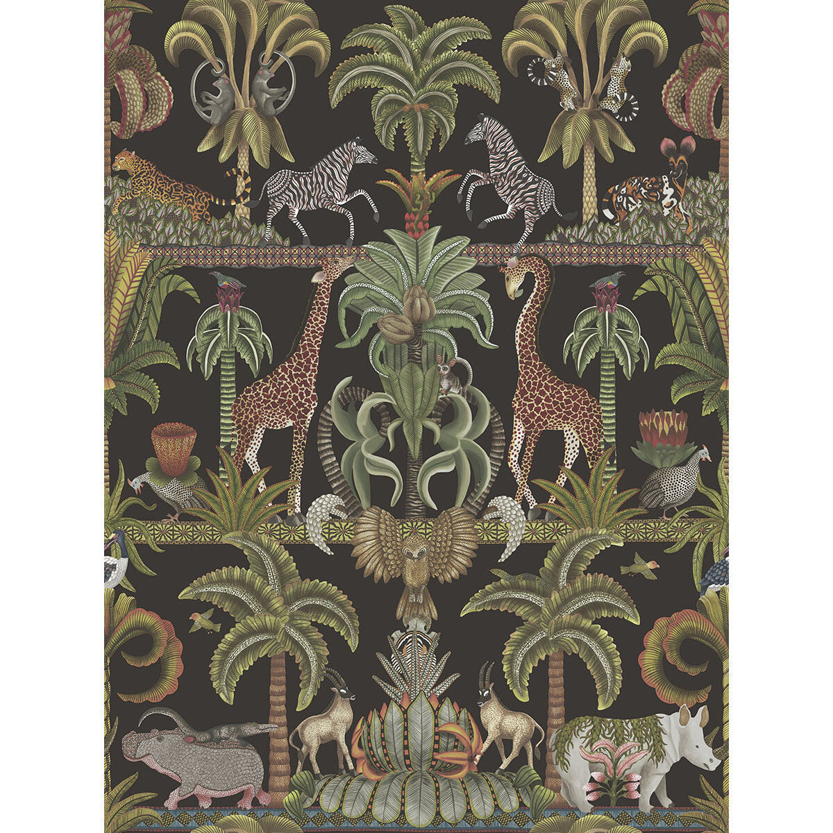 1195027cs0-afrika-kingdom-olvgrnspgrnbck-cole-son - COLE & SON Wallpaper