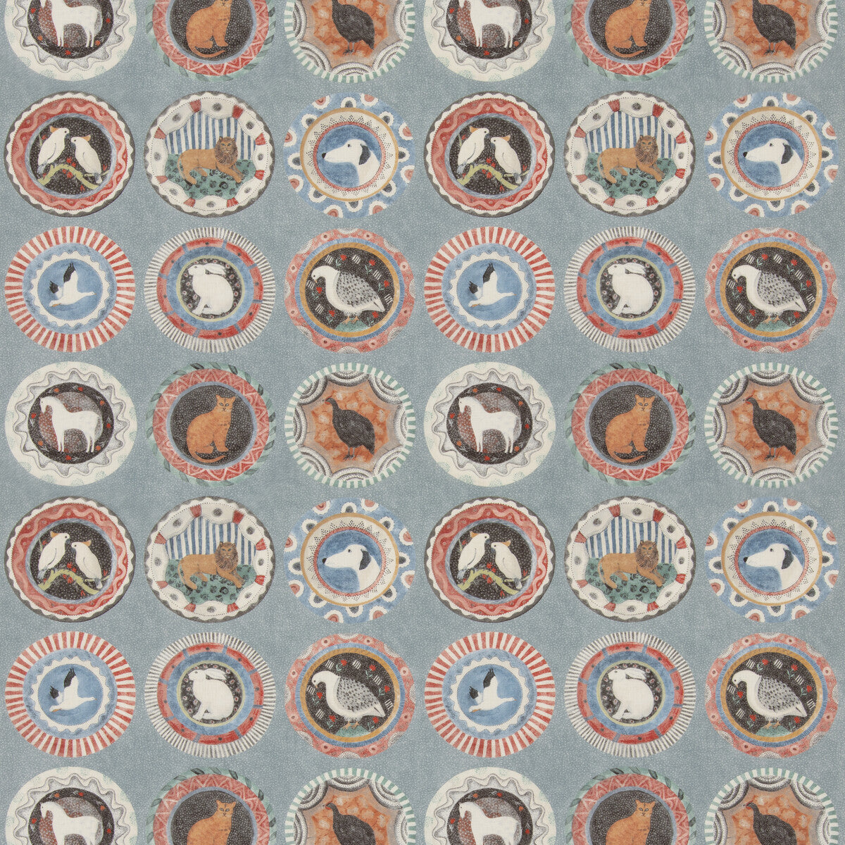 bp1104750-robinas-dinner-party-teal-g-p-j-baker - G P & J BAKER Fabric