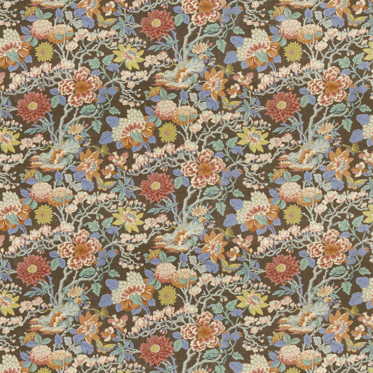 bp1107550-little-magnolia-espresso-g-p-j-baker - G P & J BAKER Fabric