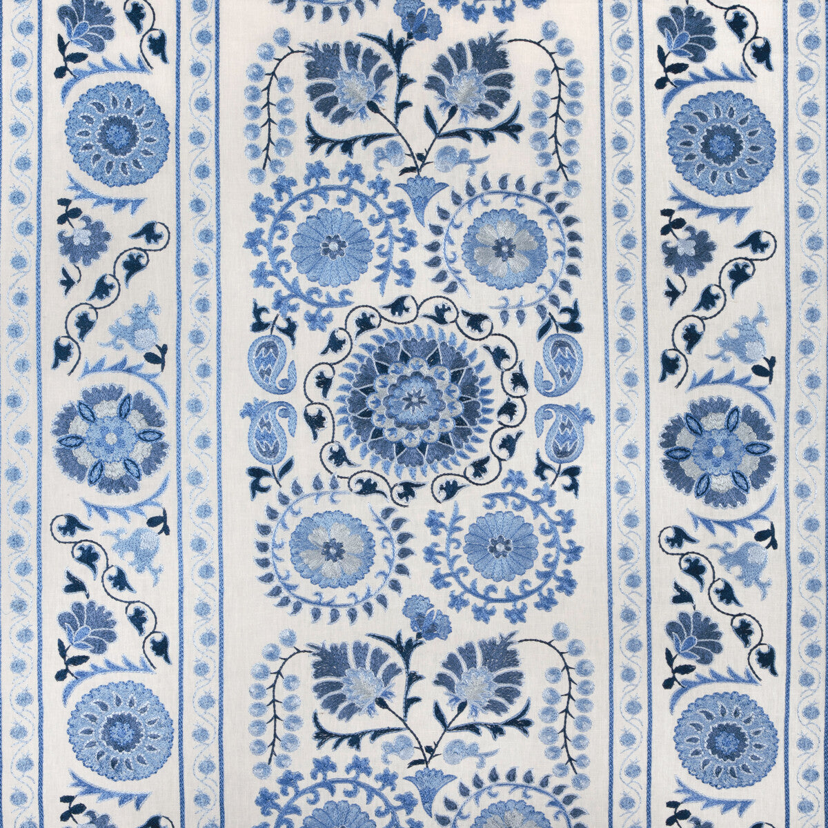 8023113510-saanvi-emb-navysky-brunschwig-fils - BRUNSCHWIG & FILS Fabric