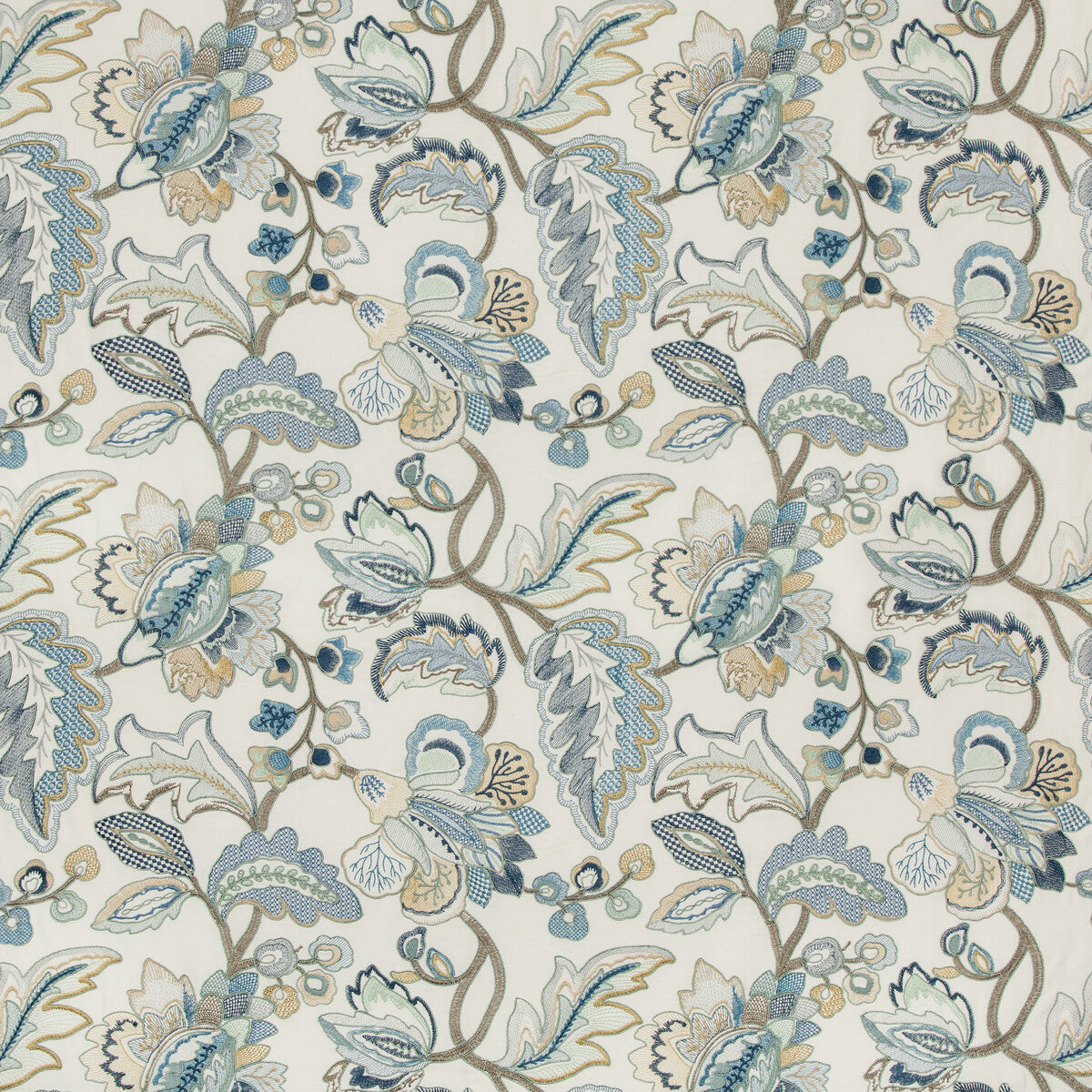 20191111450-orford-embroidery-bluegold-lee-jofa - LEE JOFA Fabric