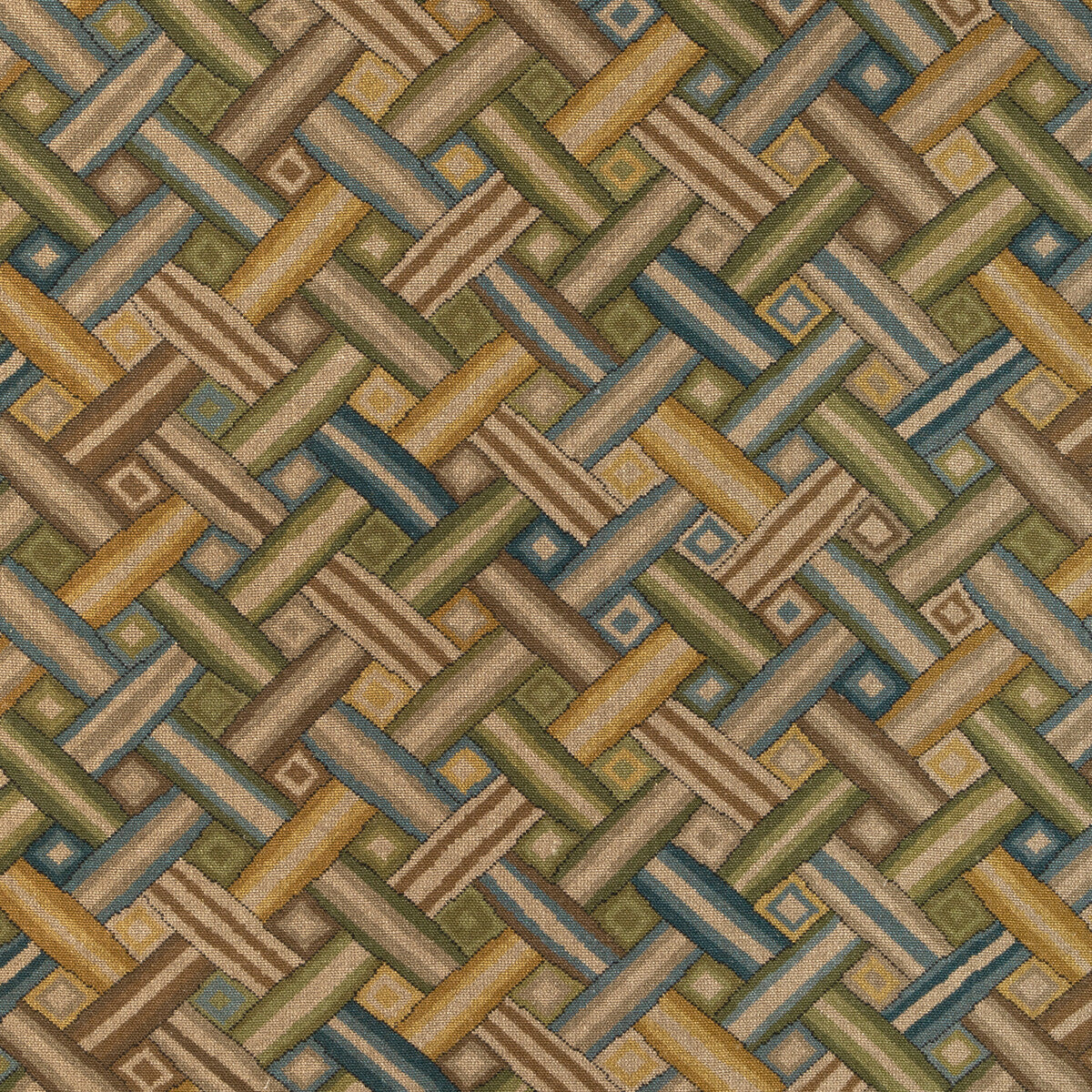 20231293150-strapwork-print-ivyblue-lee-jofa - LEE JOFA Fabric