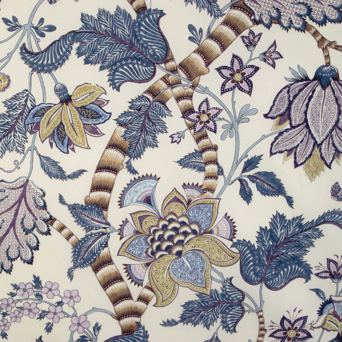 8023105540-cadenet-print-bluegold-brunschwig-fils - BRUNSCHWIG & FILS Fabric