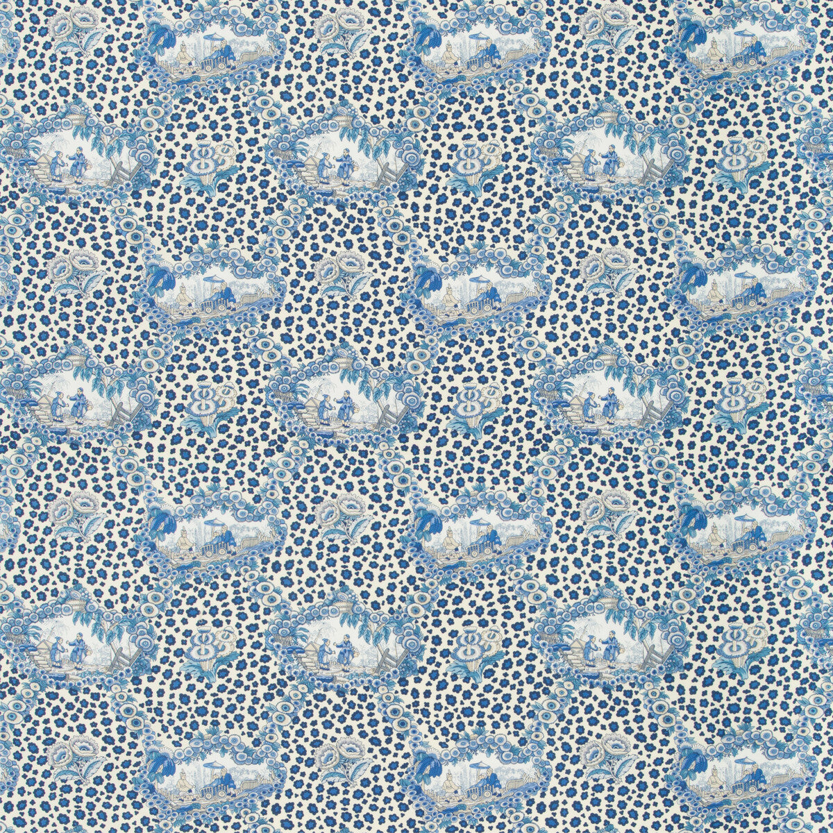 br-7922750-chinese-leopard-toile-porcelain-brunschwig-fils - BRUNSCHWIG & FILS Fabric