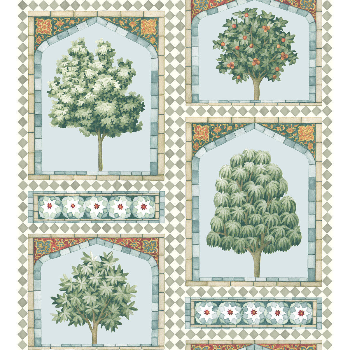 11310030cs0-sultans-palace-print-room-blue-duck-egg-cole-son - COLE & SON Wallpaper