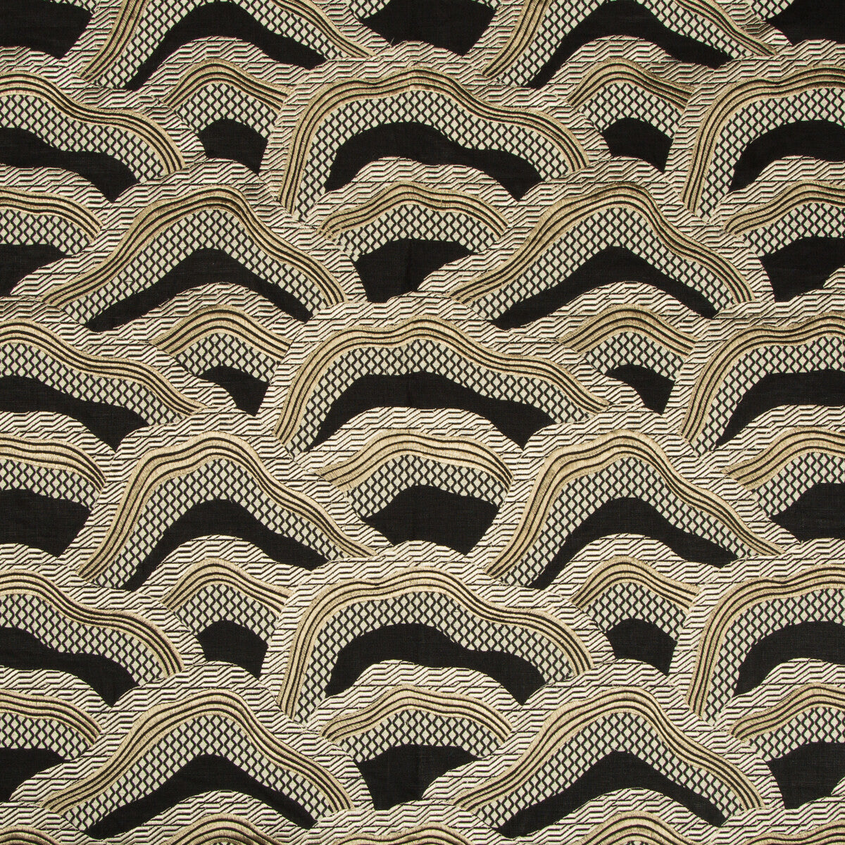 8017127480-les-rizieres-emb-blackgold-brunschwig-fils - BRUNSCHWIG & FILS Fabric