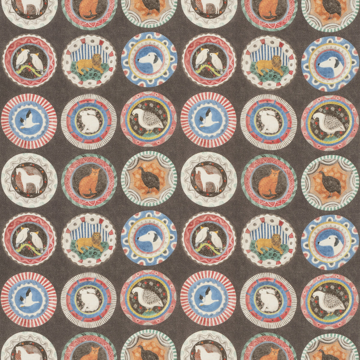 bp1104720-robinas-dinner-party-cocoa-g-p-j-baker - G P & J BAKER Fabric