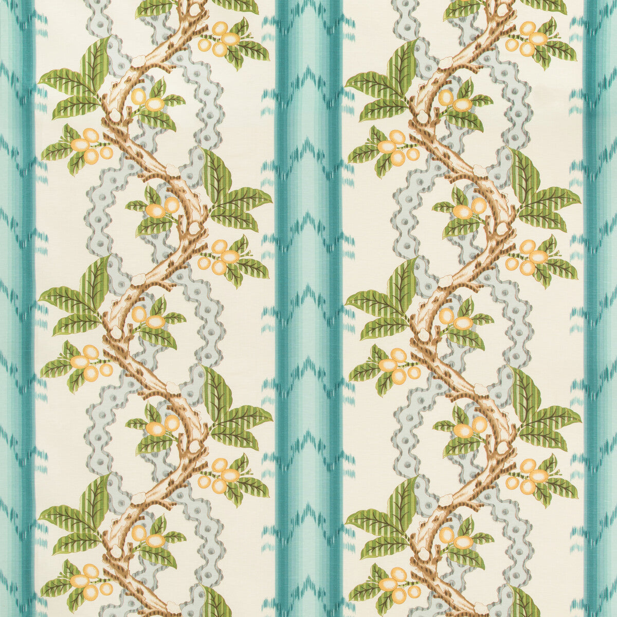 br-79510130-josselin-cotton-and-linen-print-aquamist-brunschwig-fils - BRUNSCHWIG & FILS Fabric