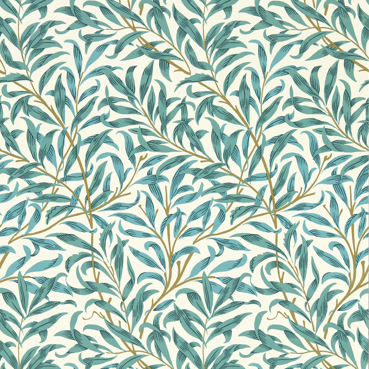 w017205cac0-willow-boughs-teal-wp-clarke-and-clarke - CLARKE AND CLARKE Wallpaper
