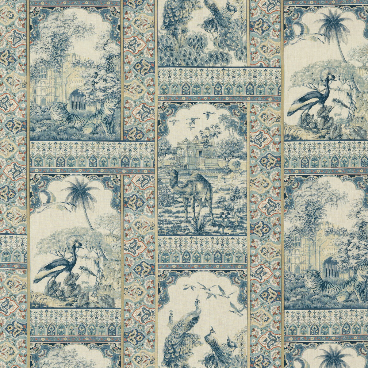 bp1083410-indienne-toile-redblue-g-p-j-baker - G P & J BAKER Fabric