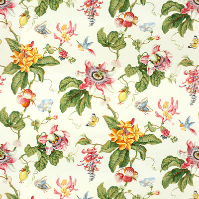 br-794990000-parfum-d-ete-cotton-print-white-brunschwig-fils - BRUNSCHWIG & FILS Fabric