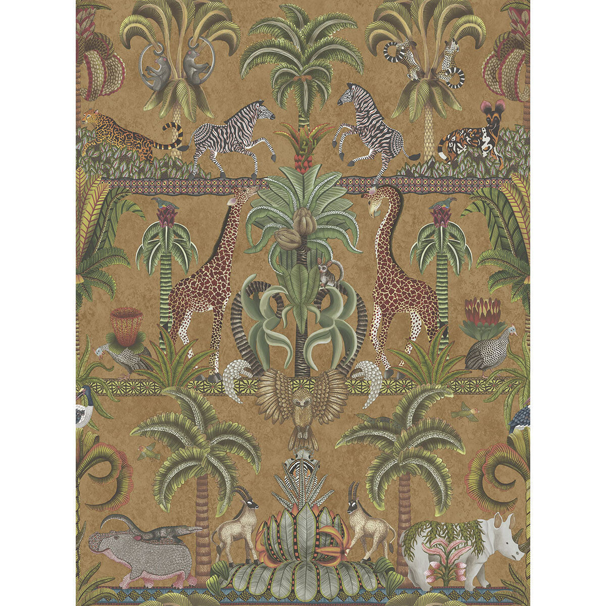 1195025cs0-afrika-kingdom-olgrnspgrnmt-bronz-cole-son - COLE & SON Wallpaper