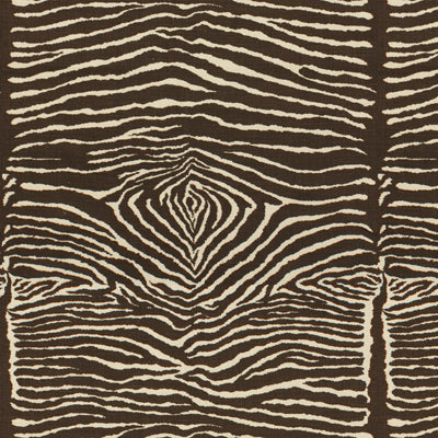 br-79168080-le-zebre-linen-print-charcoal-brown-and-white-brunschwig-fils - BRUNSCHWIG & FILS Fabric