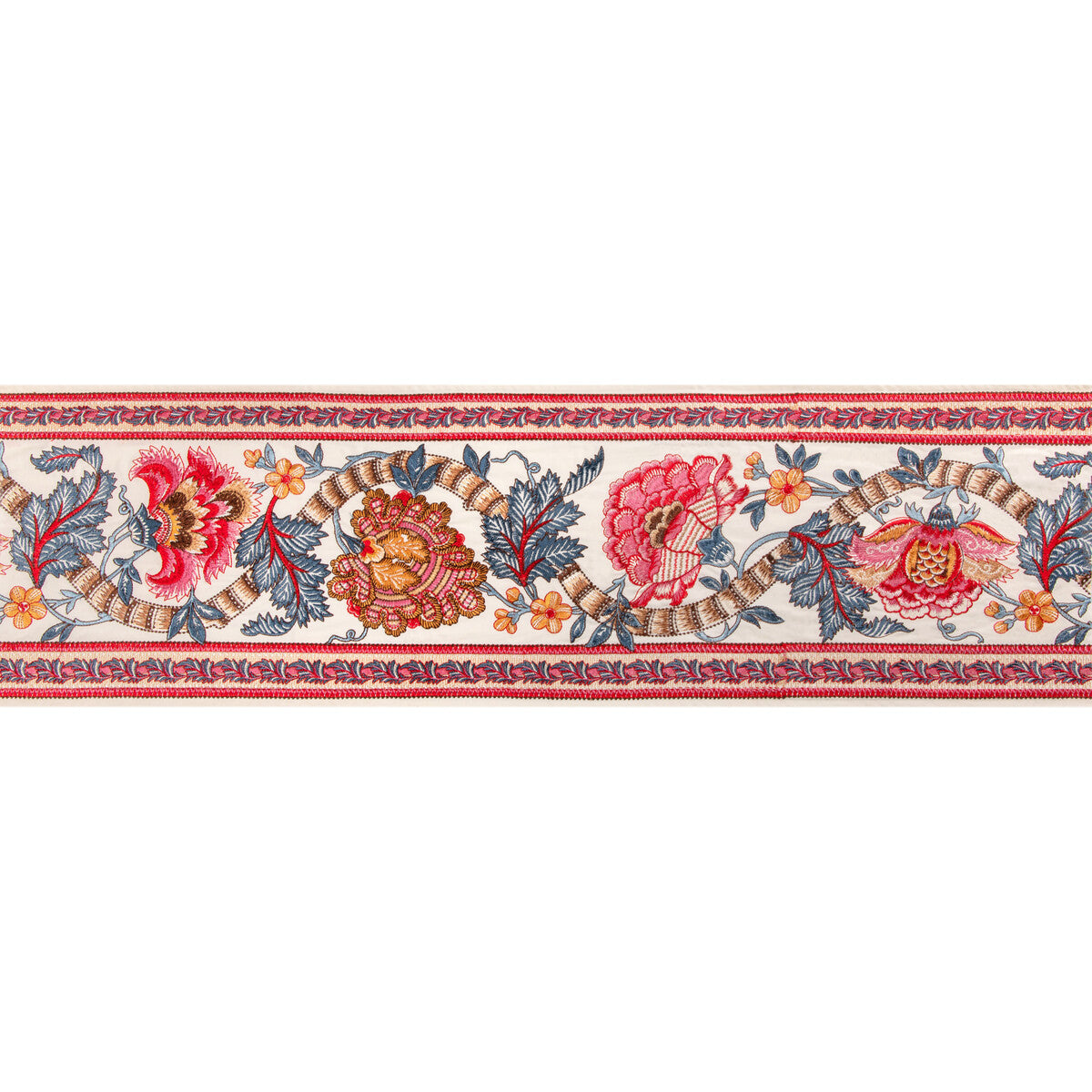 t8024102190-lauris-border-redblue-brunschwig-fils - BRUNSCHWIG & FILS Trim