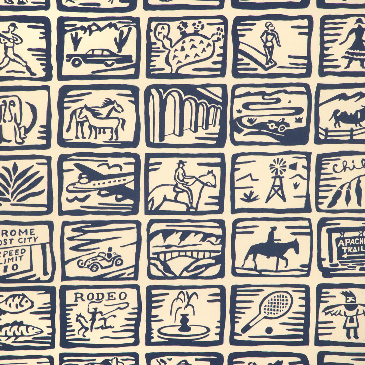 w4257500-arizona-sketchbook-wp-blue-kravet-couture - KRAVET COUTURE Wallpaper