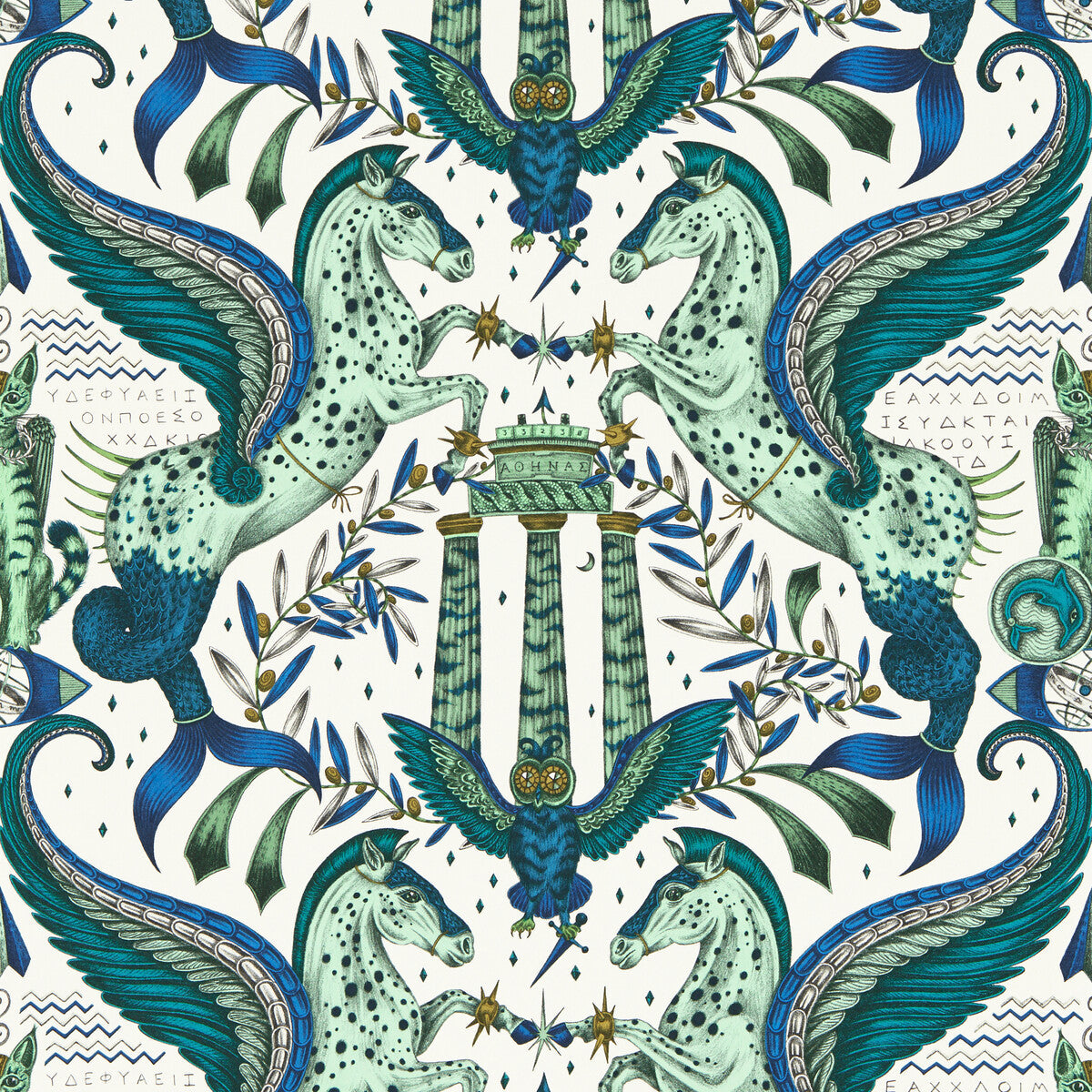 w021501cac0-odyssey-mythos-olive-wp-clarke-and-clarke - CLARKE AND CLARKE Wallpaper