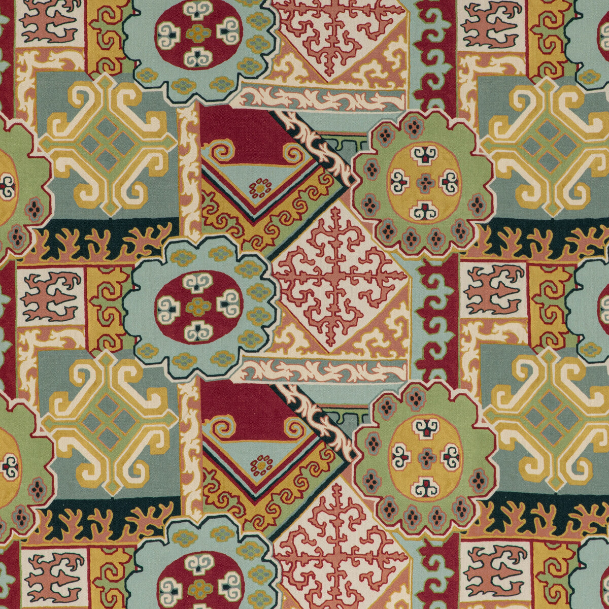 20201939540-batangas-print-redmulti-lee-jofa - LEE JOFA Fabric
