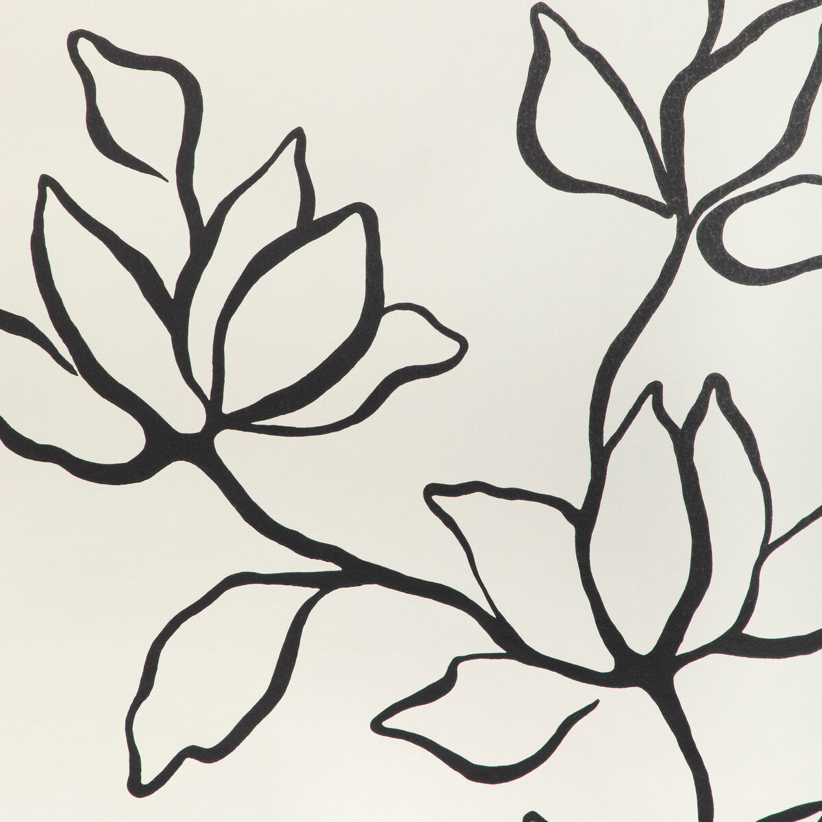 w388680-floral-sketch-wp-onyx-kravet-couture - KRAVET COUTURE Wallpaper