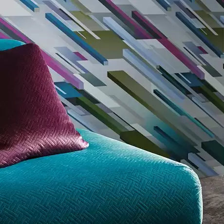 Sherborne Velvets Piqué Cherry - Osborne & Little - F6911-13 Fabric