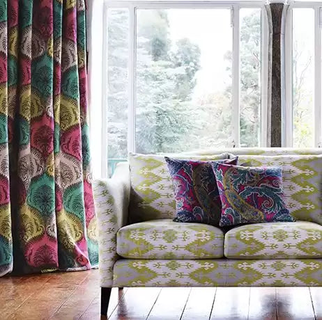 Pasha Suleyman Jade/Pale Chartreuse - Osborne & Little - F6748-03 Fabric