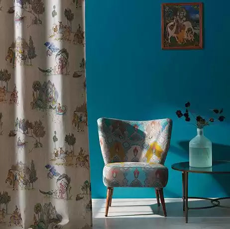 Durbar Zanskar Pink/Linen - Matthew Williamson - F6944-02 Fabric